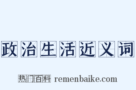 政治生活近义词是什么意思的图片